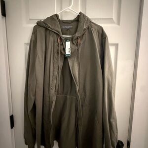 Weatherproof Olive Hooded Jacket